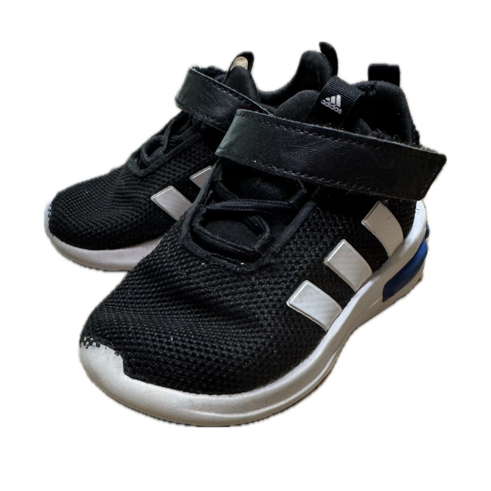 Adidas Little Kids Black and White Sneakers